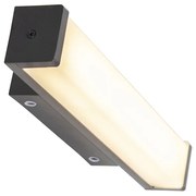 Модерна стенна лампа черна 32см с LED IP44 - Cascada