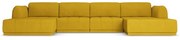 Жълт ъглов диван Hoku – Makamii