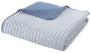 Синьо капитонирано покривало за легло 220x230 cm Stripe – Catherine Lansfield