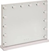 Огледало за баня 5five Holly, LED, 50x10x42.5 cm, Бяло