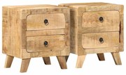 4104512 vidaXL Нощно шкафче 2 бр. 40x32x46 см Масивна дървесина Грубо манго