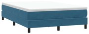3315835 vidaXL Box Spring Легло без матрак Тъмно синьо 160x210 cm Кадифе