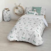 Комплект покривка за завивка Kids&Cotton Huali Small Син 155 x 220 cm