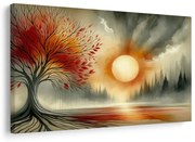 Картина на платно – Дървото на живота с есенно слънце