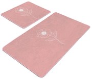 Розови кадифени постелки за баня в комплект от 2 бр. 60x100 cm – Mila Home