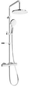 Mexen KX05 монтиран душ комплект с душ глава и термостатичен смесител, хром/бял - 771500591-00