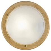 Eglo 3894 - Таванно осветително тяло UFO 2xE27/60W/230V Ø 38 см, борова дървесина