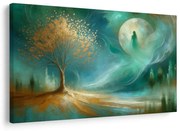 Картина на платно – Дървото на живота на лунна светлина