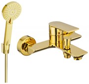Mexen Alexa R40 смесител за вана с душ комплект, златен - 7123R40-50