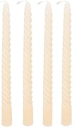 Свещи без аромат atmosphera Hugo, 25 cm, 4 бр - Слонова кост