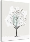 Картина на платно – Минималистично дърво през зимата