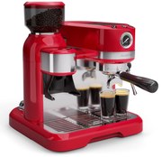 Klarstein Bella Café Кафемашина, Винтидж, мелачка, 19 bar, Разпенител за мляко, измервател на налягане, 1150 W