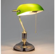 Brilagi - Настолна лампа BANK OFFICE 1xE27/60W/230V черна/златна/зелена