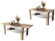 АСТИ-Р Дъб Вотан/Бял мат - МОДЕРНА МАСА/РАЗТЕГАТЕЛНА МАСА