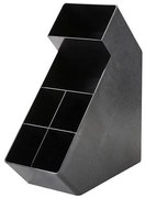 Пластмасов етажен бар органайзер за пакетчета с 6 отделения черен 16x37xh42см (JD-86228)