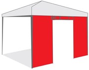 Страница за шатра Tent Pro 3х3 с врата с цип червена