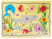 Woody - Дървен пъзел с дръжки - Морско дъно