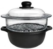 Алуминиева тенджера със система за готвене на пара 20х15.5см PYREX 61.20+VAP200/P