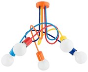 Детски полилей за повърхностен монтаж TANGO 5xE27/15W/230V цветен