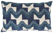 Декоративна възглавница atmosphera Jacquard Chenille, 38x58 cm - Син