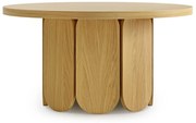 Кръгла маса за кафе от дъб в естествен цвят 78x78 cm Soft - Woodman