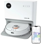 Прахосмукачка робот Xiaomi Lydsto W2, 50W, 5000 Pa, 0.35 л, Автоматична станция, Wi-Fi, Система против падане, Функция "График", HEPA, Бял