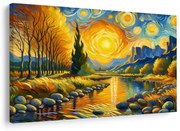 Картина на платно – Слънце над реката