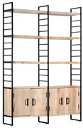 284417 vidaXL Библиотека с 4 нива, 124x30x180 см, манго масив