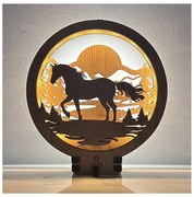 Li-Go 23598/DUB2 - LED димируема настолна декорация LED/12W/230V 20x22 cm дъб