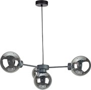 Пендел KALIOPE II 4xE14/50W/230V черен/опушен черен