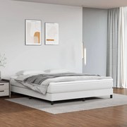 3120707 vidaXL Рамка за легло бяла 160x200 см изкуствена кожа