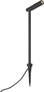 Модерен градински прожектор 12V черен 10 см вкл. LED IP65 - Voltaire Lino