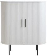 Бяло шкафче с плъзгащи се врати 100x118x40 cm Nola – Unique Furniture