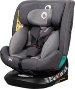 Lionelo - Столче за кола с база, въртящо се BASTIAAN ONE i-Size 40-150 см Grey Stone
