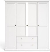 Бял гардероб 181x201 cm Paris – Tvilum