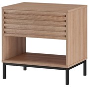 Нощно шкафче с дъбов плот в естествен цвят Celine – Støraa