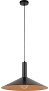 Пендел CAPRI 1xE27/15W/230V Ø 50 см черен/меден