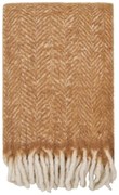 Светлокафяво одеяло със смес от вълна 130x170 cm Carmel – House Nordic