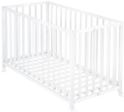 Бяло сгъваемо легло на колела 60x120 cm Fold up - Roba