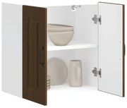853584 vidaXL Кухненски стенен шкаф, Kalmar, кафяв дъб, инженерно дърво