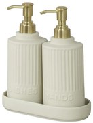 WENKO 54651100 - Дозатор за течен сапун HEIDI 19x21 cm кремав/златист/бял