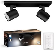Philips - LED Димируем спот Hue RUNNER 2xGU10/4,2W/230V + д.у. черен