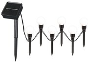LED Соларна лампа KULKI 6xLED/1,2V 600 mAh 4,3 m IP44 черен/бял