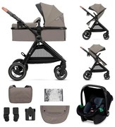 KINDERKRAFT - Комбинирана бебешка количка 3в1 ESME Sand бежов + автомобилна седалка MINK PRO