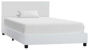 284763 vidaXL Рамка за легло, бяла, изкуствена кожа, 100x200 cм