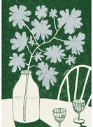 Постер 30x40 cm Blue Flowers &amp; Red Wine – Anouk van Cleef – The Poster Club