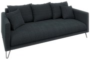 Тъмносив шенилов диван 200 cm Freya – Ropez