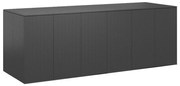Sonata H Кутия за градински възглавници PE ратан 291x100,5x104 см черна