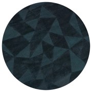 Тюркоазен ръчно изработен вълнен кръгъл килим ø 160 cm Shard Teal – Flair Rugs