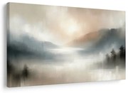 Картина на платно – Мъгливи планини и езеро